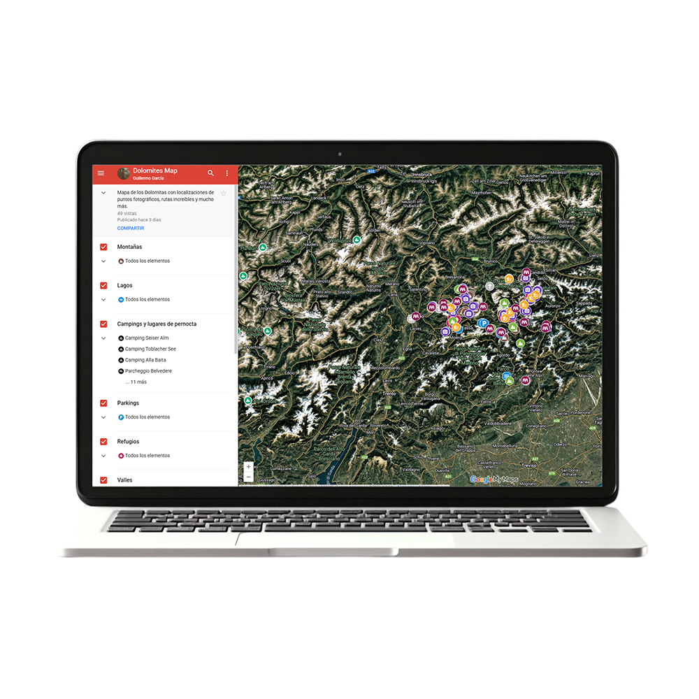 Mapa de Dolomitas pc