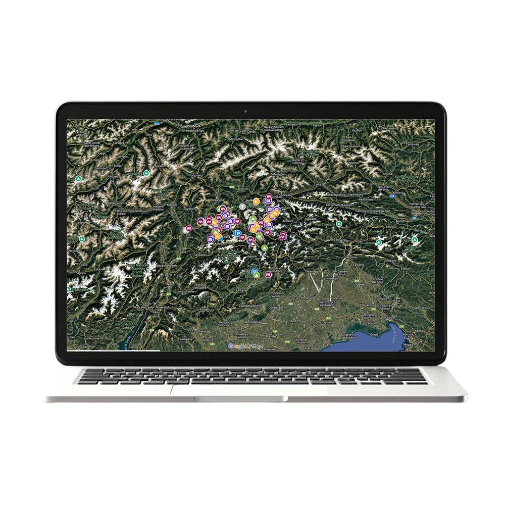 Dolomitas Abril Mapa
